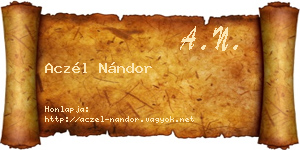 Aczél Nándor névjegykártya