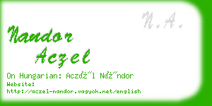 nandor aczel business card